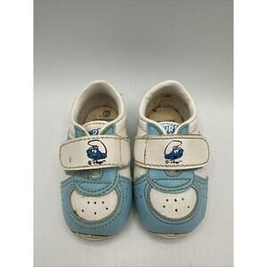 Vintage Toddler Size 2 Smurf Sport Baby Blue Sneakers  Tennis Shoes